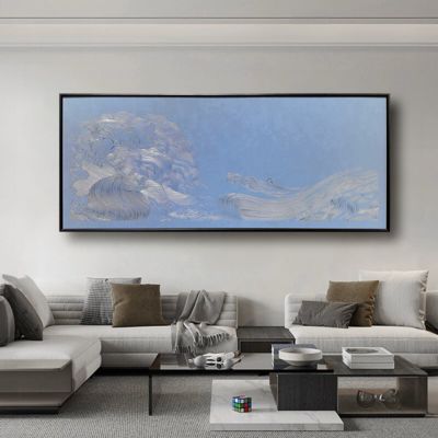 Handmade Metallic Texture Oil Painting on Canvas