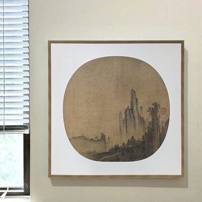 Chinese retro art style Premium Canvas Printed Oil Painting with Fine Texture