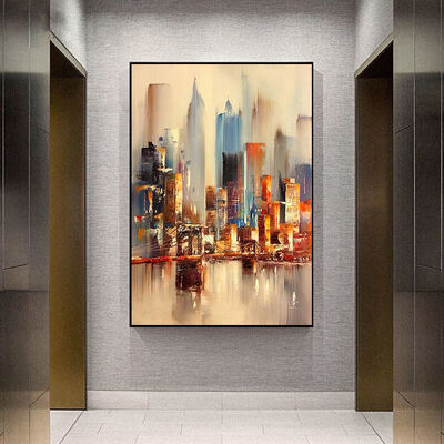 Modern Abstract Hand Painted Oil Painting on Canvas - Customized Size Wall Art with Eco-friendly Acrylics