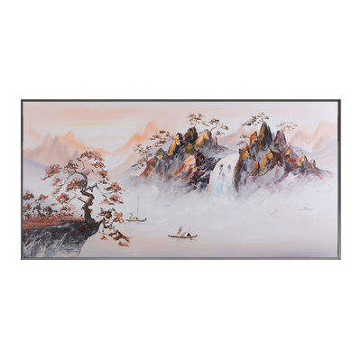 Customized Size Hand Painted Oil Painting with Hand Applied Gold Leaf and Eco-friendly Acrylics on Canvas Wall Art